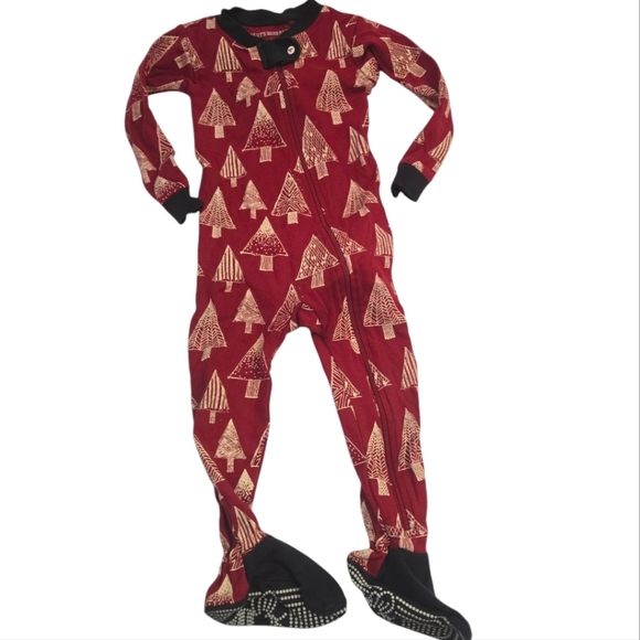 Burts Bees Baby Christmas One Piece Sleeper Red White Size 18 Months - Picture 1 of 9